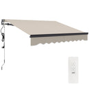 Outsunny 2.5 x 2m Electric Retractable Awning w/ Aluminium Frame
