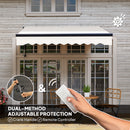 Outsunny 2.5 x 2m Electric Retractable Awning w/ Aluminium Frame