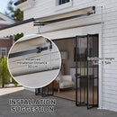 Outsunny 2.5 x 2m Electric Retractable Awning w/ Aluminium Frame