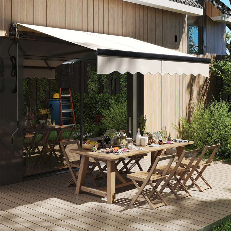 Outsunny 2.5 x 2m Electric Retractable Awning w/ Aluminium Frame