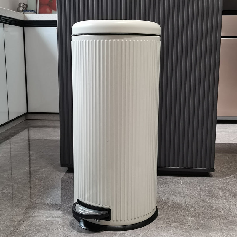 Lewis's 30 Litre Round Pedal Bin - Cream