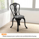 Outsunny Bistro Chair Cushions, Chair Pads Set Of 4, Dark Grey