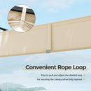 310 X 310 Cm Outdoor Pergola With Retractable Canopy-Beige