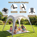 310 x 310 cm Pop up Camping Tent with Silver-coated Oxford Fabric-Beige