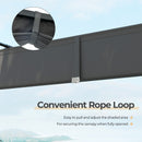 310 X 310 Cm Outdoor Pergola With Retractable Canopy-Black And Grey