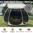 310 X 270 CM Foldable Outdoor Screened Camping Tent Gazebo-Sand Color