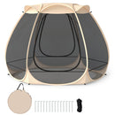310 X 270 CM Foldable Outdoor Screened Camping Tent Gazebo-Sand Color
