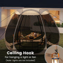 310 X 270 CM Foldable Outdoor Screened Camping Tent Gazebo-Sand Color