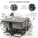 Outsunny Rattan Dining Set, Garden Table & Chair Sets w/ Space-saving Design