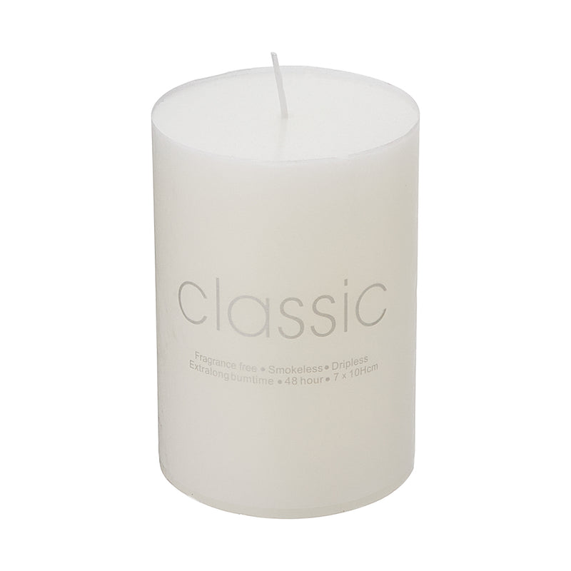 Lifeideas 6Pcs Unscented Pillar Candles Set