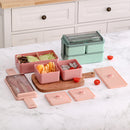 Lifeideas Dual-Layer Plastic Bento Lunch Box with Cutlery