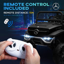 HOMCOM 12V Licensed Mercedes-Benz Unimog, Kids Electric Ride on Car - Black