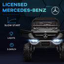 HOMCOM 12V Licensed Mercedes-Benz Unimog, Kids Electric Ride on Car - Black