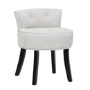 Livingandhome Velvet Soft Seat Low Back Vanity Stool Dressing Table Chair