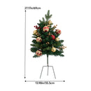Lifeideas Set of 2 Pre-Lit Artificial Christmas Trees with Tripod Stakes