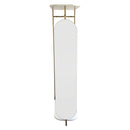 Livingandhome Modern Metal Clothes Rail with Mirror