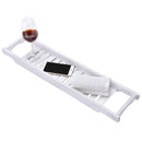 Lifeideas Bamboo Bath Tray Bathtub Caddy for Bathroom