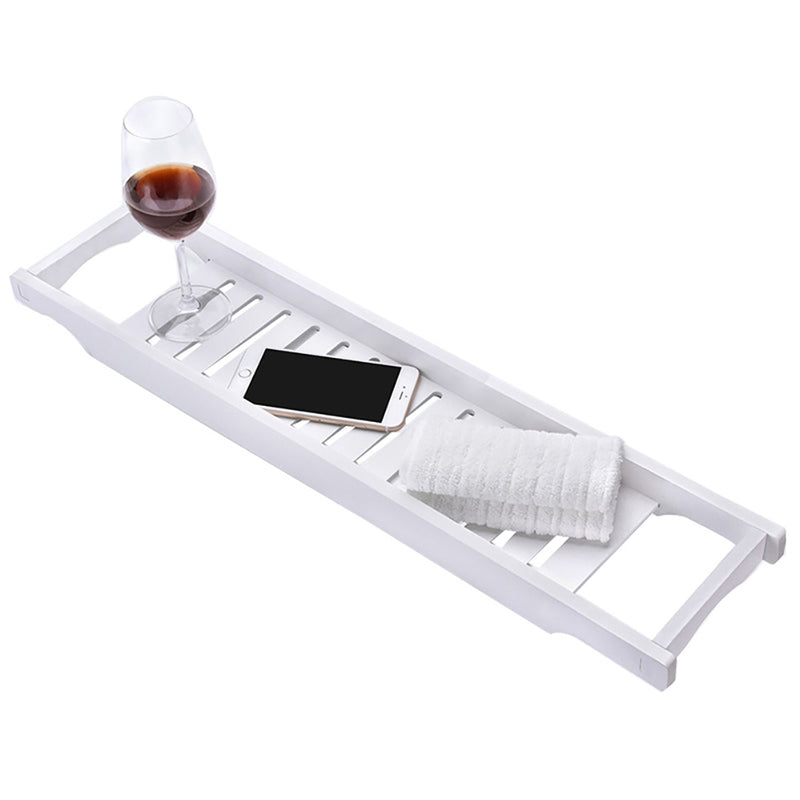 Lifeideas Bamboo Bath Tray Bathtub Caddy for Bathroom