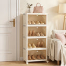 4/5/6-Tier Foldable Shoe Cabinet With Wheels