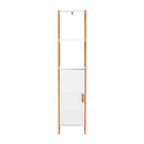 4-Tier Single-door Tall Bathroom Storage Cabinet