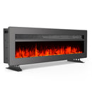 Electric Fireplace With Adjustable Flames, Wall Mounted Or Freestanding