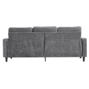 Livingandhome Modern Polyester Sofa with Footrest