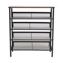 Livingandhome Direct 5-Tier Mesh Shelves Shoe Rack