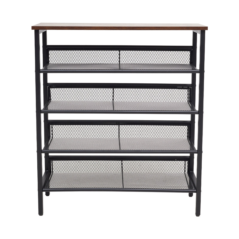 Livingandhome Direct 5-Tier Mesh Shelves Shoe Rack