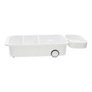 Lifeideas Grey Sliding Storage Basket with Dividers