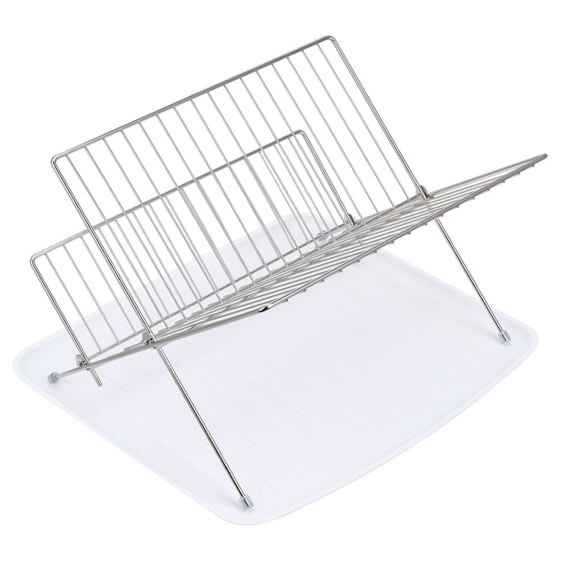 Lifeideas 2-Tier Foldable Countertop Dish Drying Rack with Drip Tray