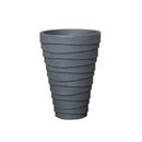33cm x 48cm Large Plastic Trojan Garden Plant Pot in Dark Grey