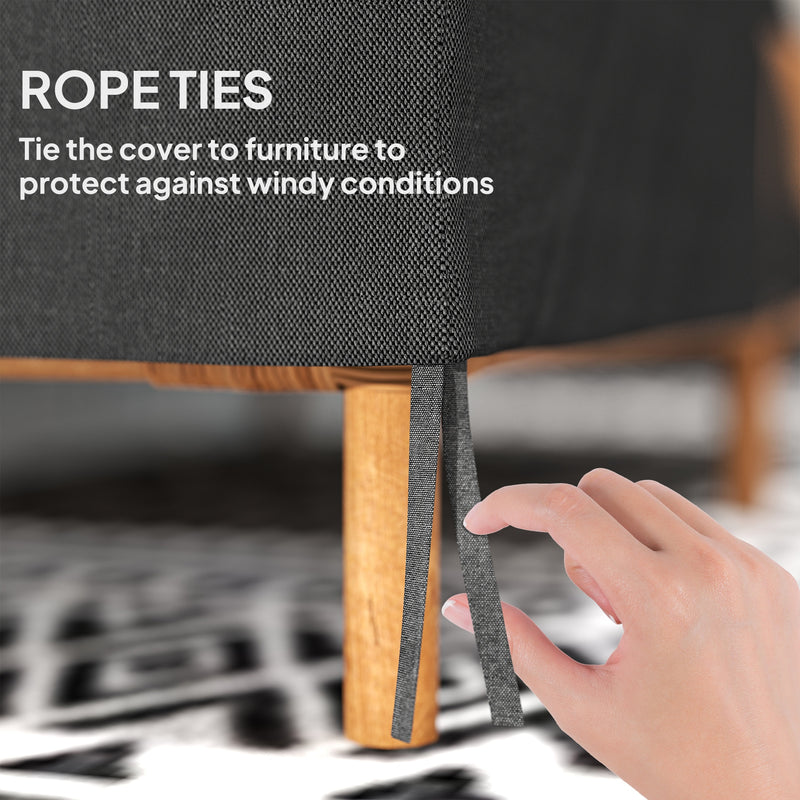 Outsunny 2 Seater Rain Cover Garden Sofa Chair Protector 140x84x56/94 cm