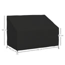 Outsunny 2 Seater Rain Cover Garden Sofa Chair Protector 140x84x56/94 cm