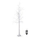 2.4m Light up Christmas Birch Tree with 136 Multi-Coloured LEDs