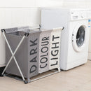 Lifeideas Aluminium Foldable Laundry Sorter Triple Section Light & Dark Colour