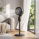 HOMCOM 20 DB Standing Fan For Bedroom, Pedestal Fan With Oscillating