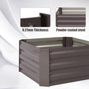 Garden Sanctuary Galvanized Steel Square Raised Garden Bed Planter Box