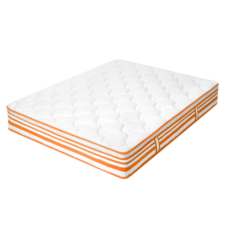 Livingandhome 11Inch Double Mattress Wavy Foam Pocket Spring Hybrid Mattress