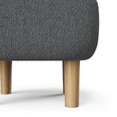 Livingandhome Footstool Pouffe Stool with Wooden Legs