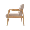 Livingandhome Minimalist Wooden Frame Accent Armchair