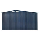 Livingandhome Garden Metal Storage Shed With Log Storage 4x8 ft