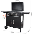 3 Burner Gas BBQ Grill with Cabinet
