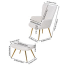 Livingandhome Accent Chair with Footstool Set