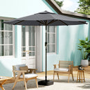 Livingandhome 3M Large Rotating Patio Parasol for Outdoor Sunshade and Rain