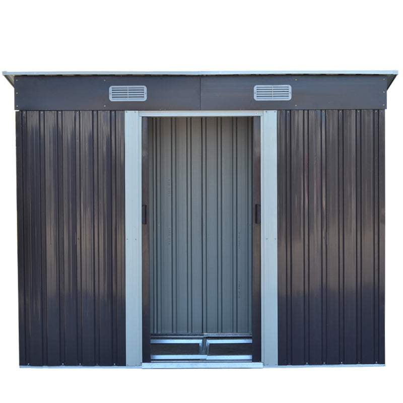 Livingandhome Compact Metal Storage Tool Shed For Garden Patio