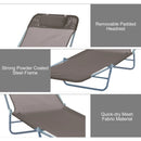 Outsunny Adjustable Sun Bed Lounger - Coffee Brown