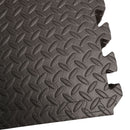 Samuel Alexander Black EVA Foam Floor Mats 60x60cm Interlocking Gym & Play Mats, Non-Slip, Water Resistant