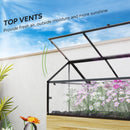 Outsunny Raised Garden Bed With Polycarbonate Panel, Natural