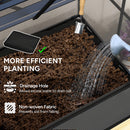 Outsunny Raised Garden Bed With Polycarbonate Panel, Natural