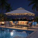 330 X 330 Cm Patio Gazebo Outdoor Gazebo With Heavy-Duty Metal Frame-Grey